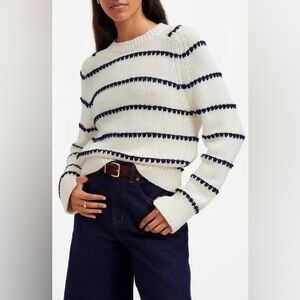 Madewell Mare Textured Striped Sweater- Size S